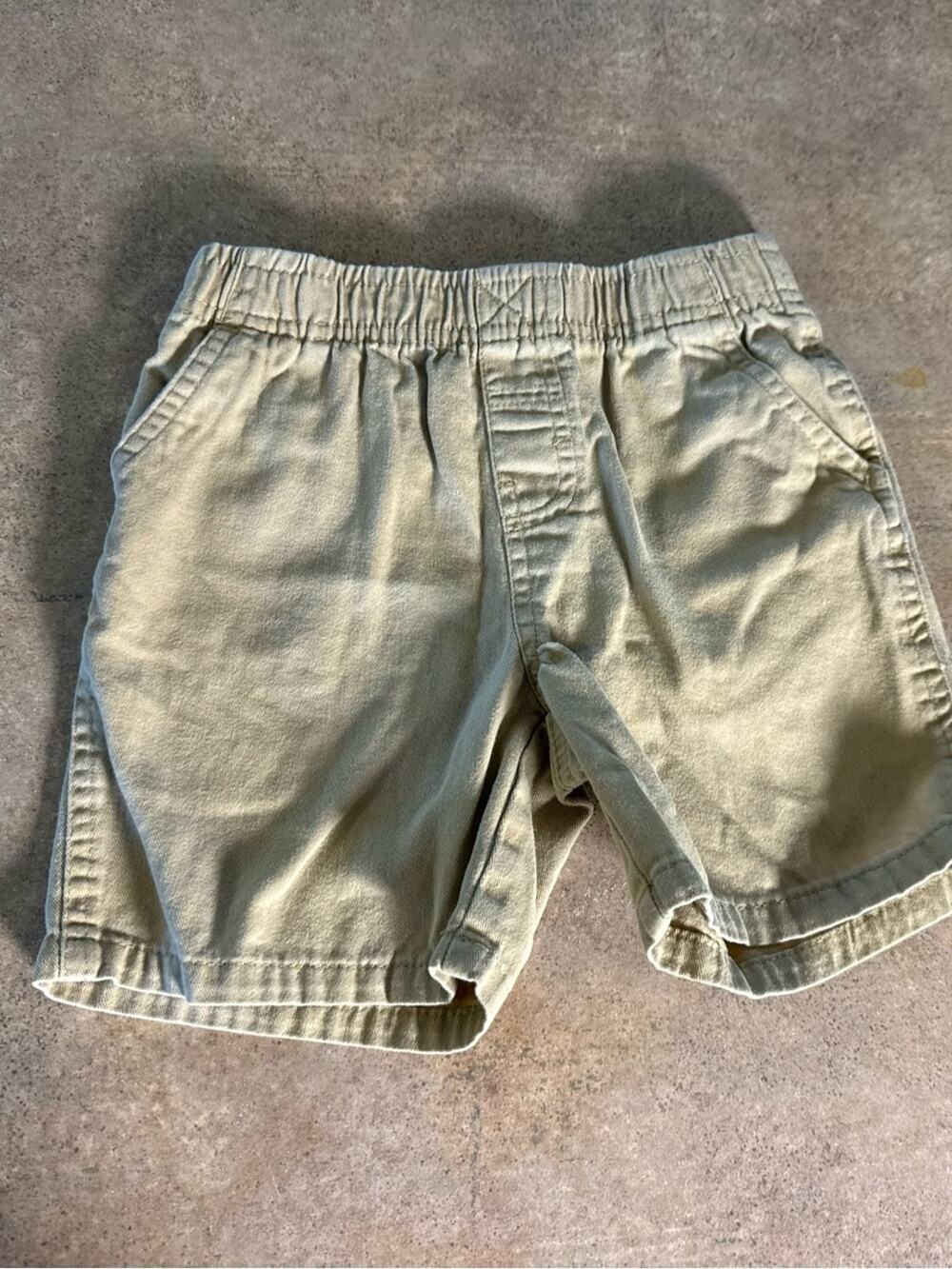 Summer Khaki Lightweight Front Elastic-Waist Toddler Shorts Boys Size 4T